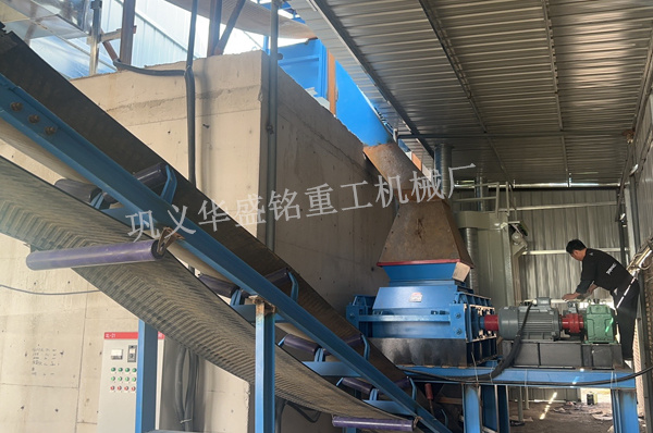 河南濮阳沥青铣刨料破碎线安装现场 